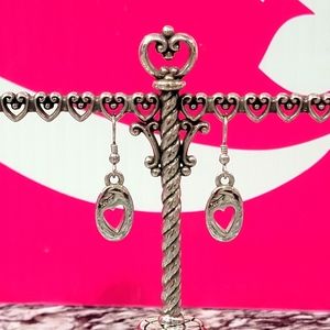 BRIGHTON RETIRED SHOT THRU THE HEART FRENCH WIRE EARRINGS NWOT